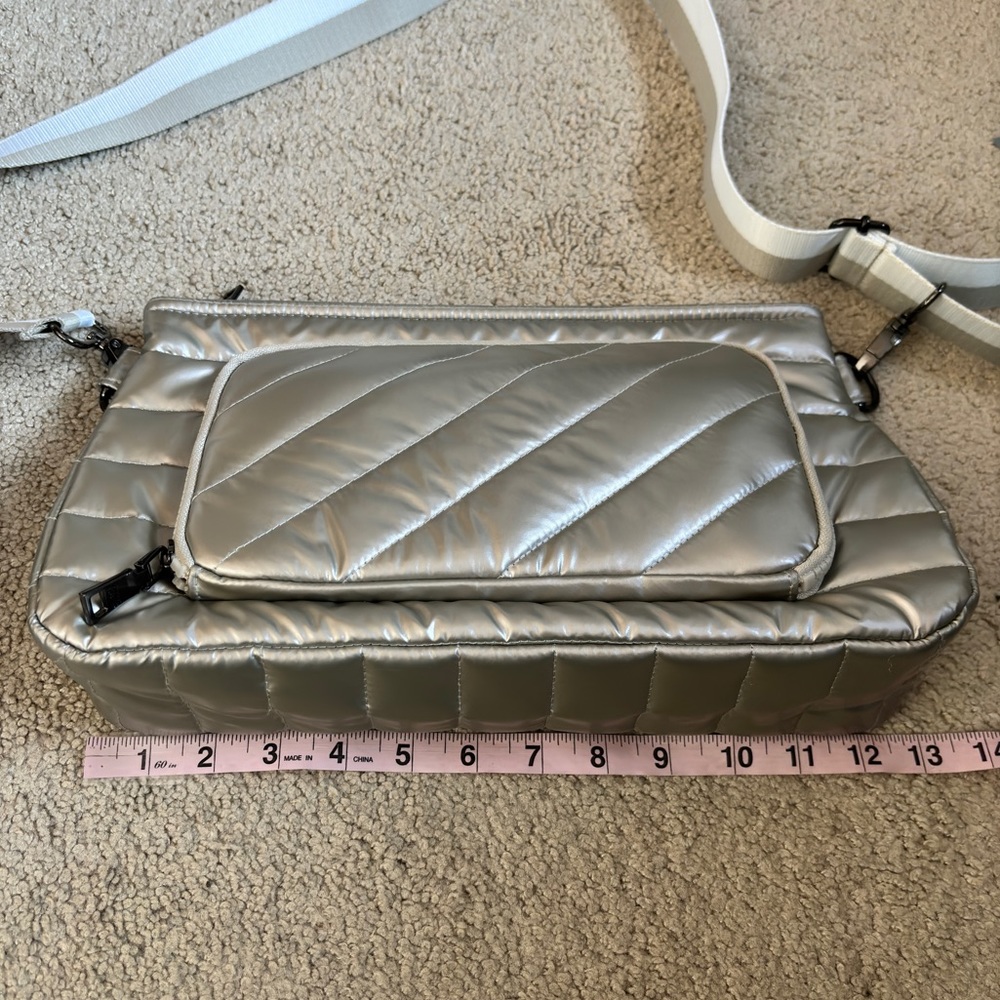 THINK ROYLN Silver Quilted Crossbody Bag - Picture 9 of 14